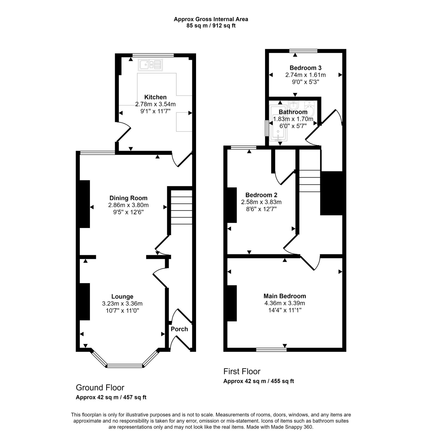 3 bed terraced house for sale in Liverpool Road, Platt Bridge, Wigan