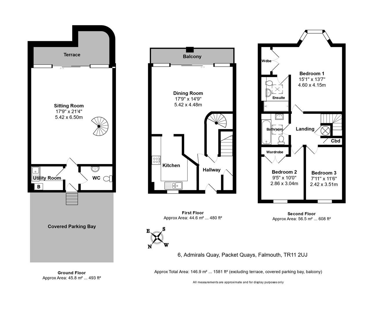 3 bed terraced house for sale in Stunning Waterside Home, Admirals Quay