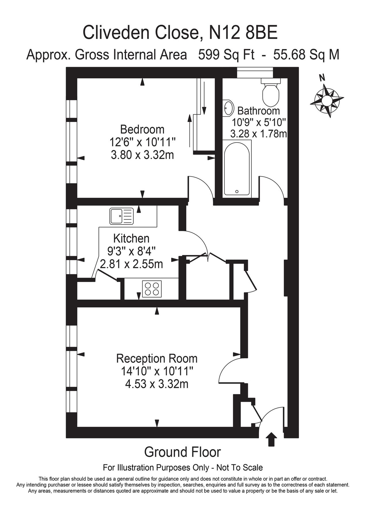 1 bed flat for sale in Cliveden Close, London N12 Zoopla