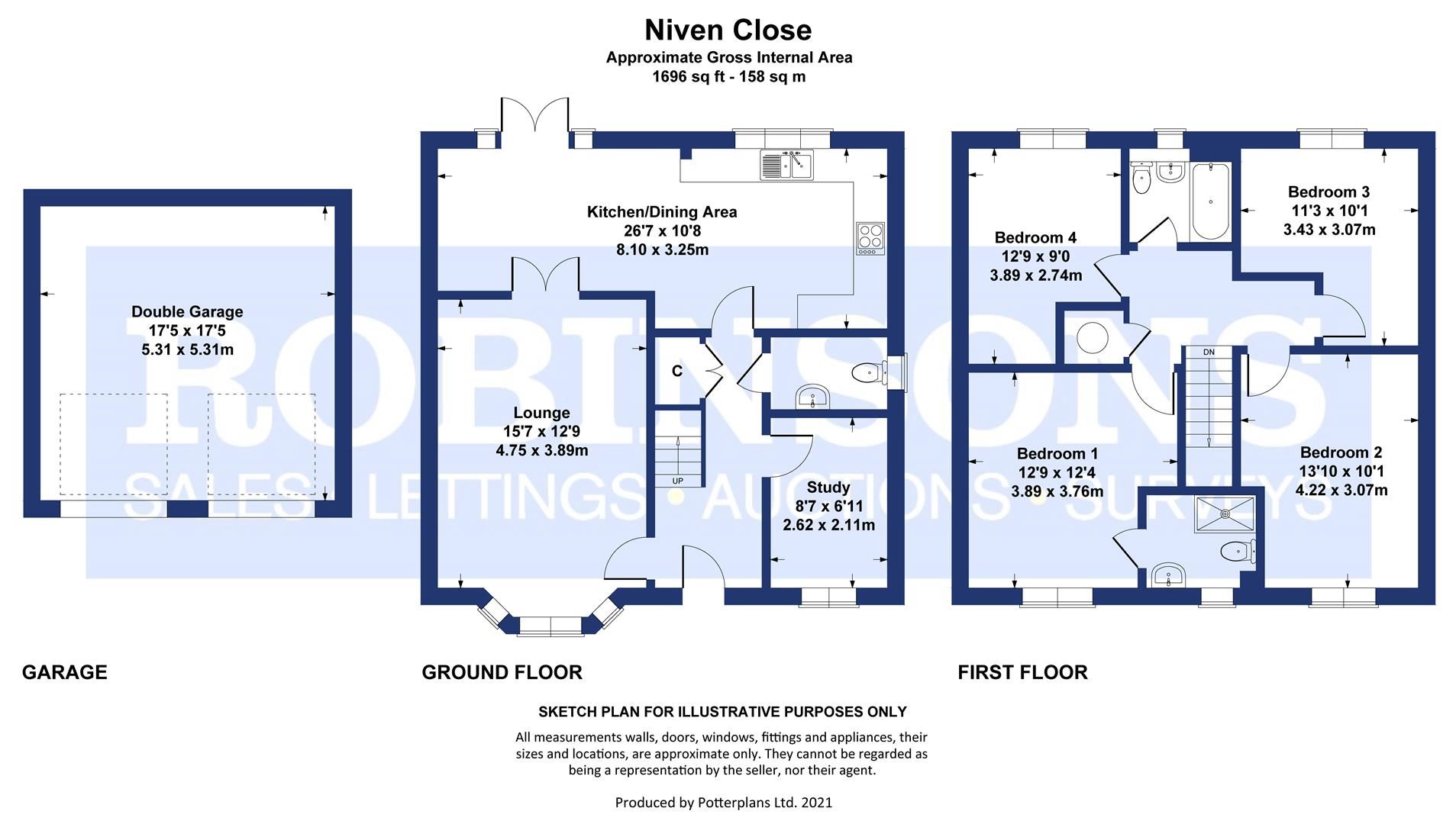 4 bed detached house for sale in Niven Close, West Park, Hartlepool