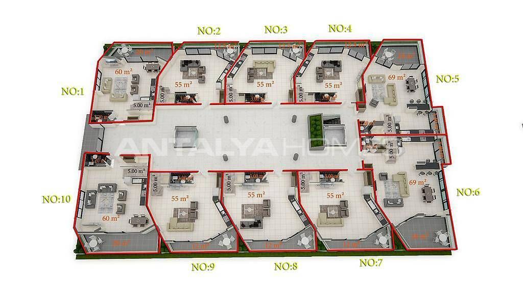New home, 1 bed apartment for sale in Kargıcak, Alanya, Antalya, Turkey