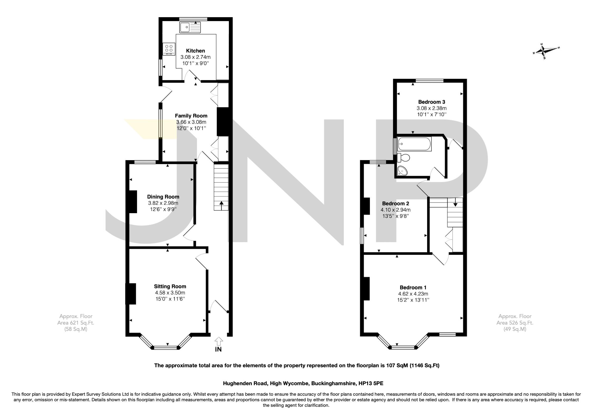 3 bed semidetached house for sale in Hughenden Road, High