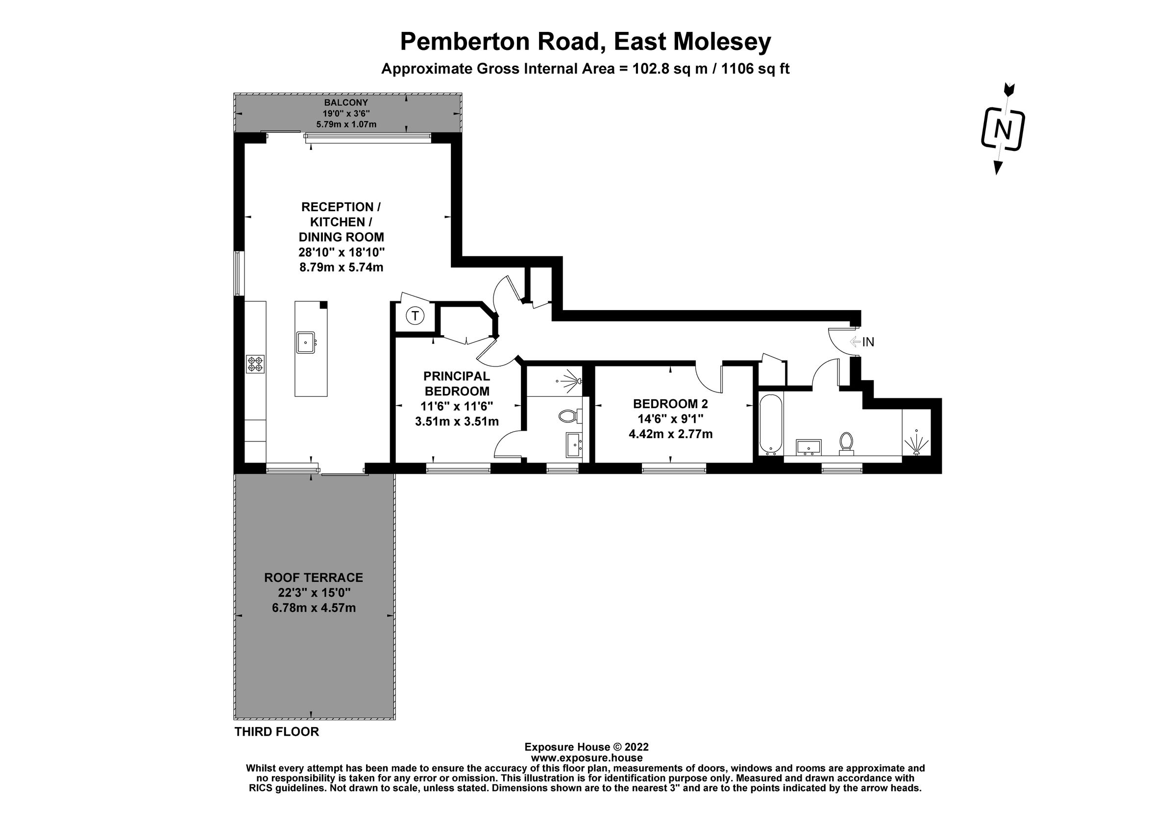 2 bed flat for sale in Kinsheron Place, 2 Pemberton Road, East Molesey