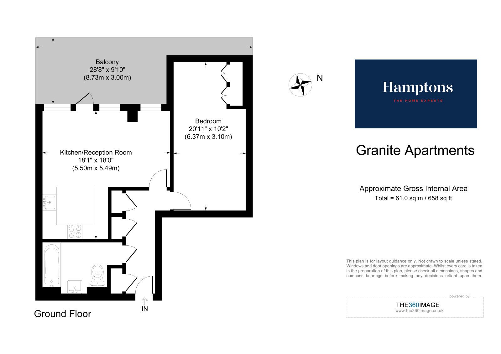 1 bed flat for sale in Granite Apartments, 30 River Gardens Walk