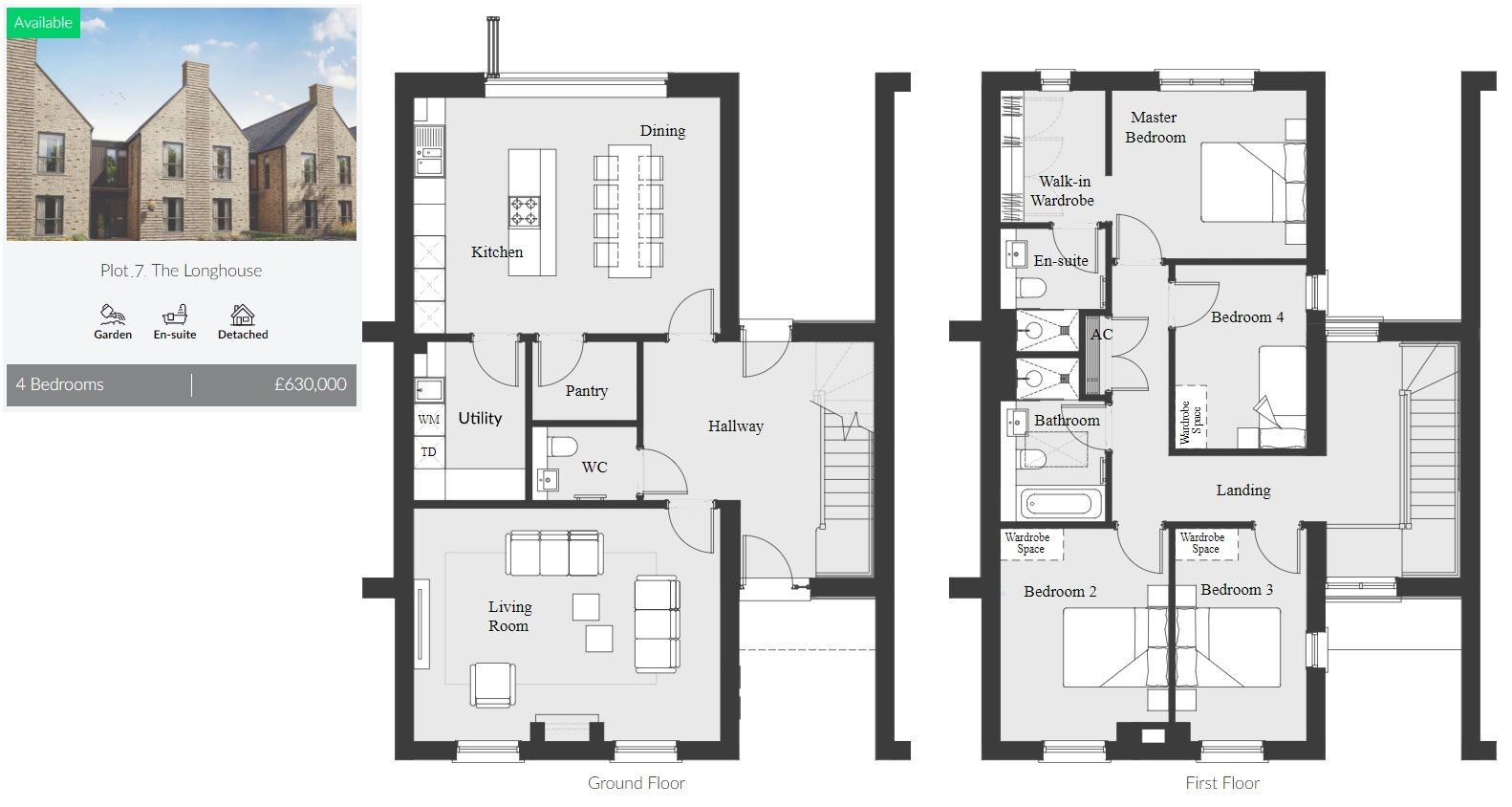 New home, 4 bed linkdetached house for sale in Swindon Road, Highworth