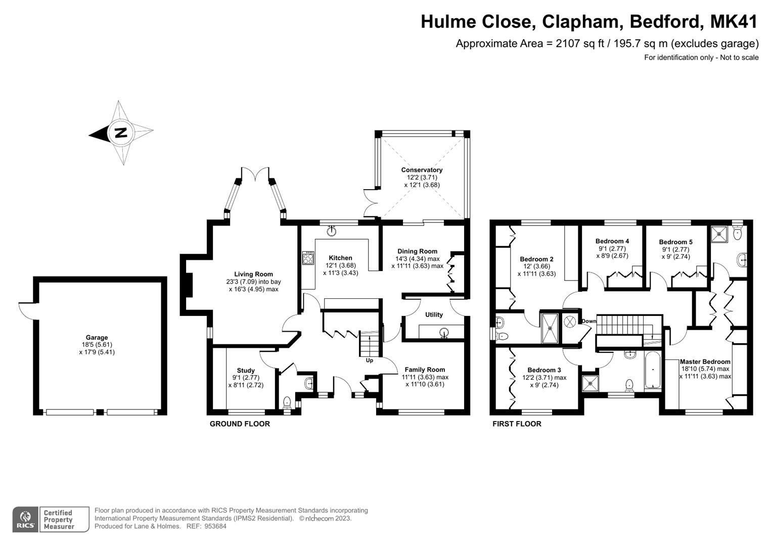 5 bed detached house for sale in Hulme Close, Clapham, Bedford MK41