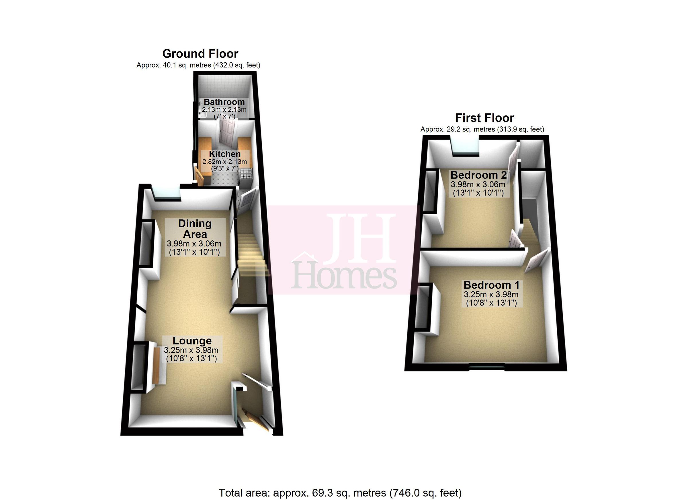 2 bed terraced house for sale in Beach Street, AskamInFurness