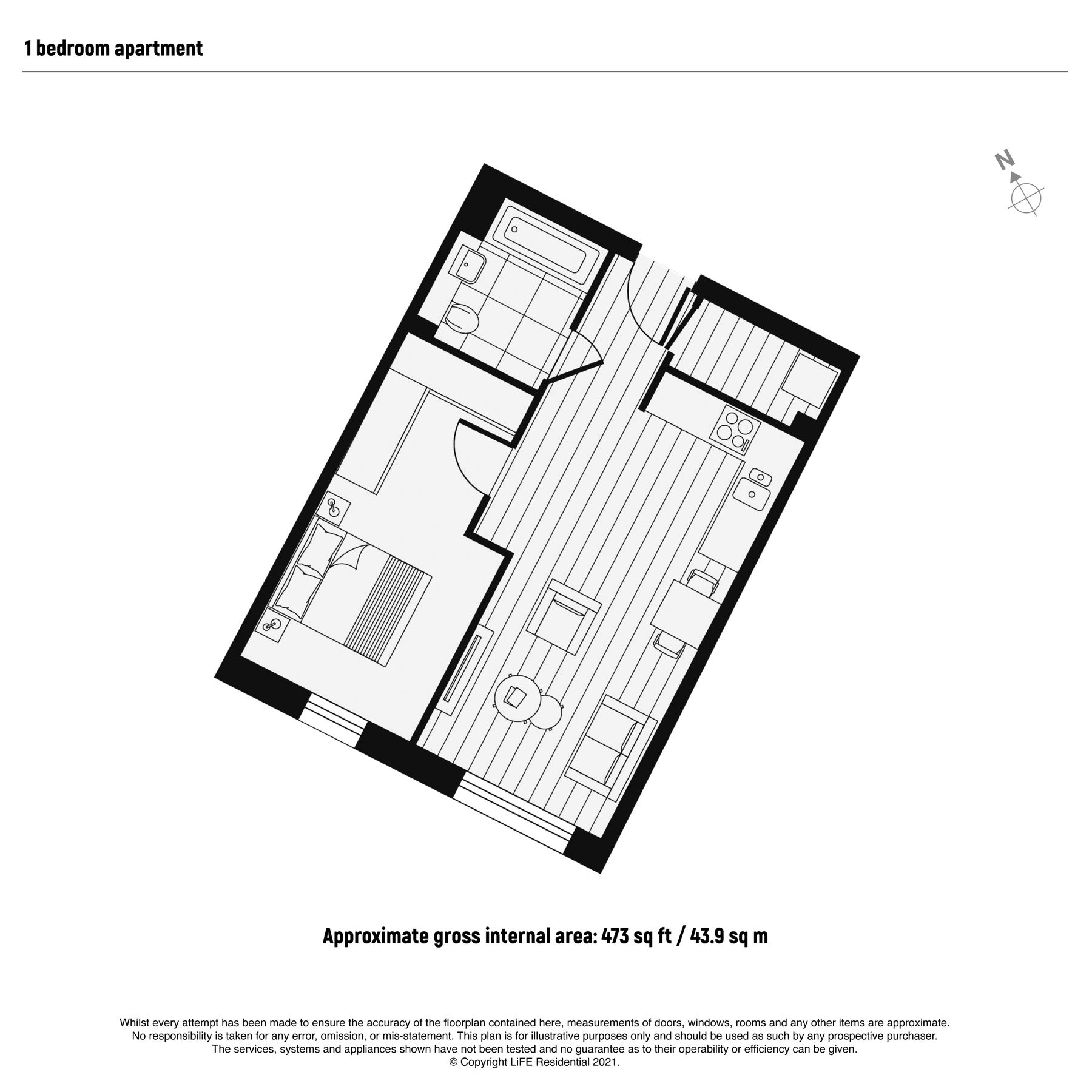 1 bed flat to rent in East Timber Yard, 118 Pershore Street, Birmingham