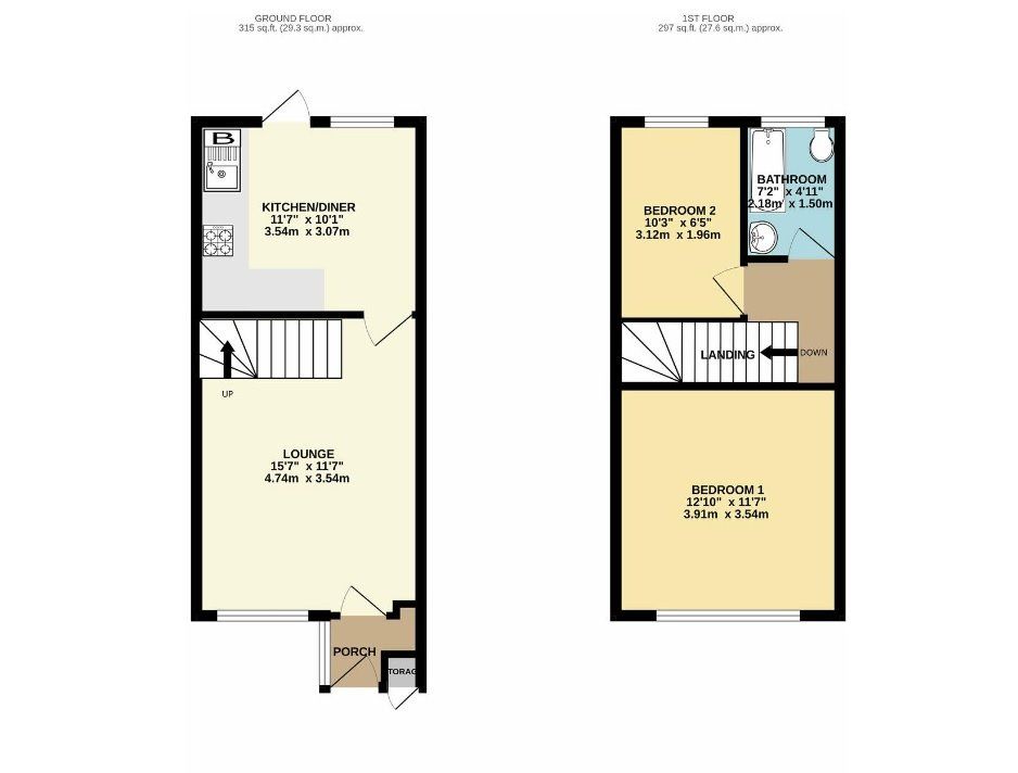2 bed terraced house to rent in Chesterfield Drive, Riverhead