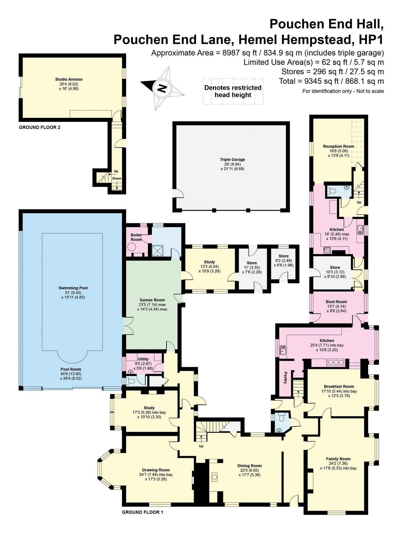 10 bed detached house for sale in Pouchen End Lane, Hertfordshire HP1