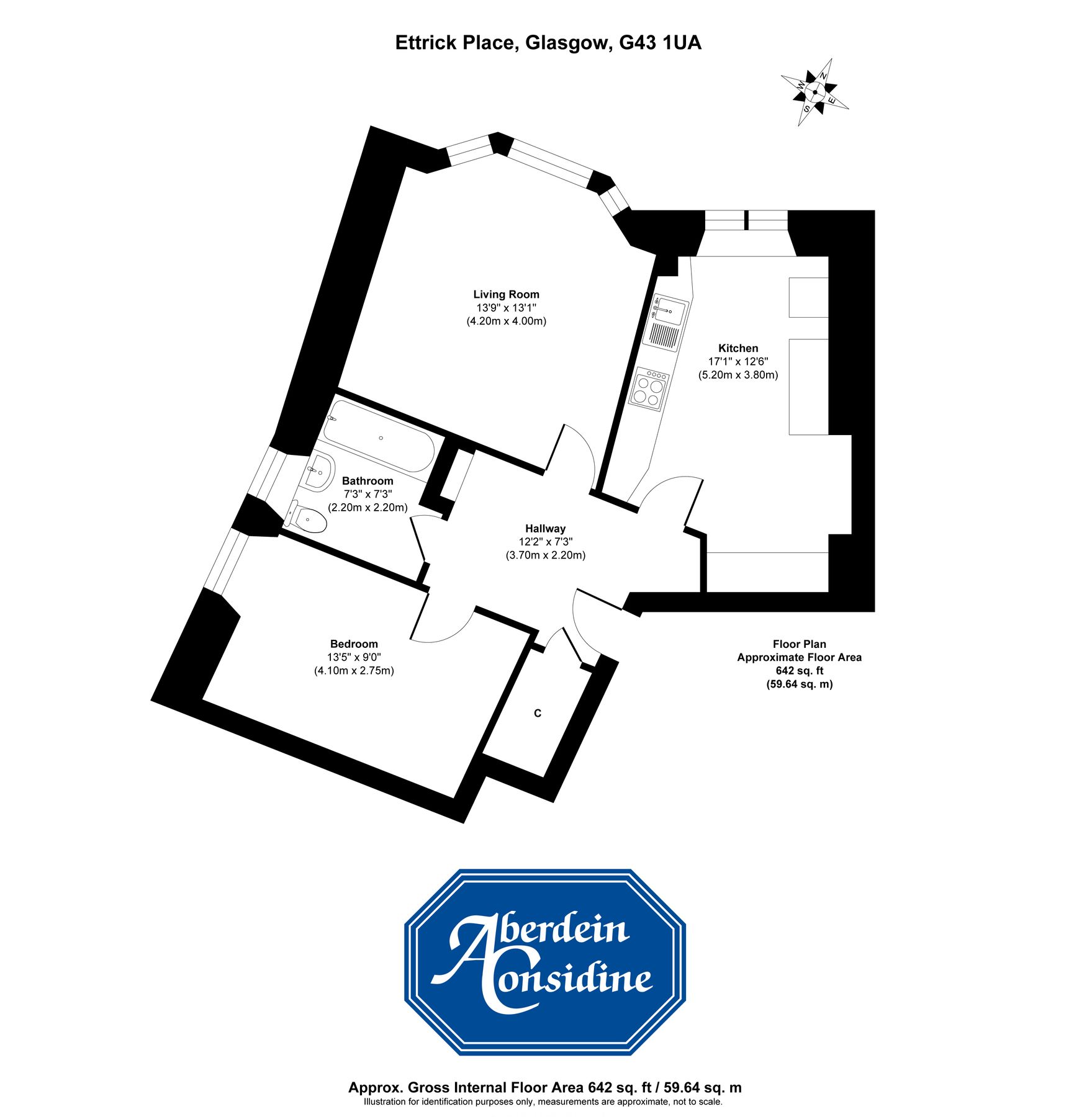 1 bed flat for sale in Ettrick Place, Glasgow G43 Zoopla