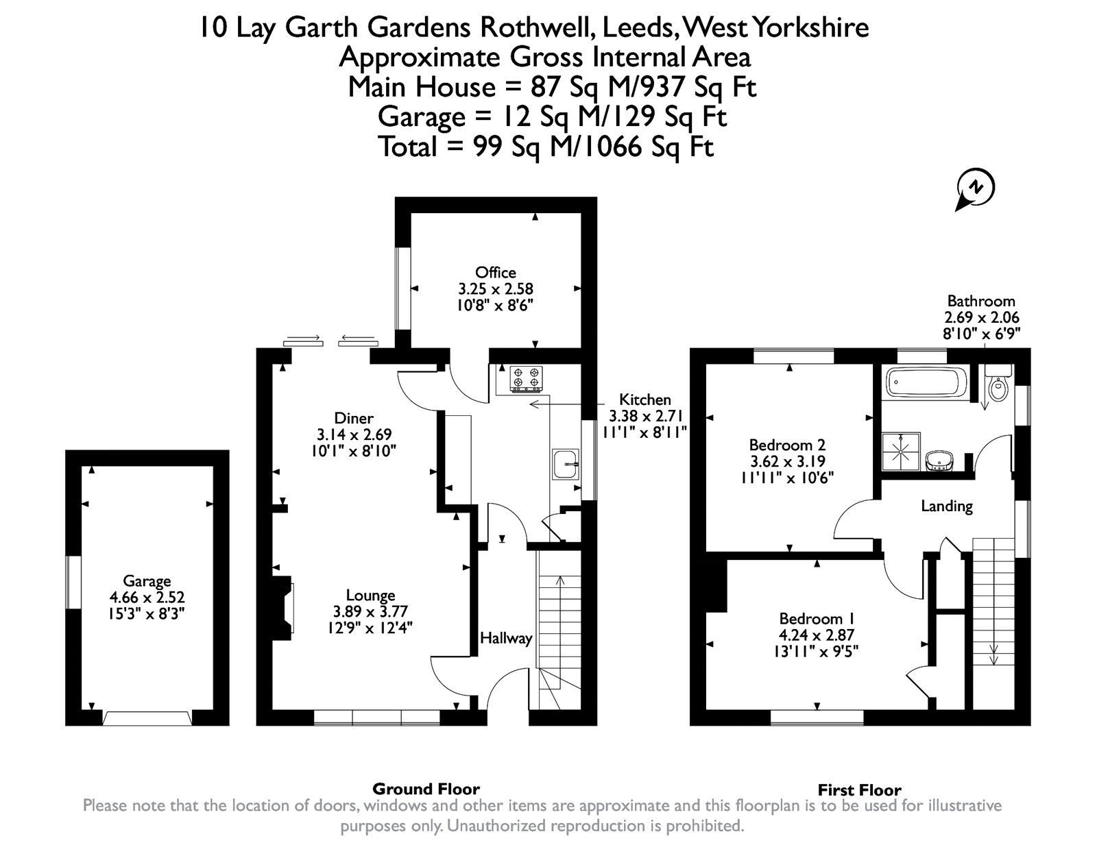 2 bed semidetached house for sale in Lay Garth Gardens, Rothwell