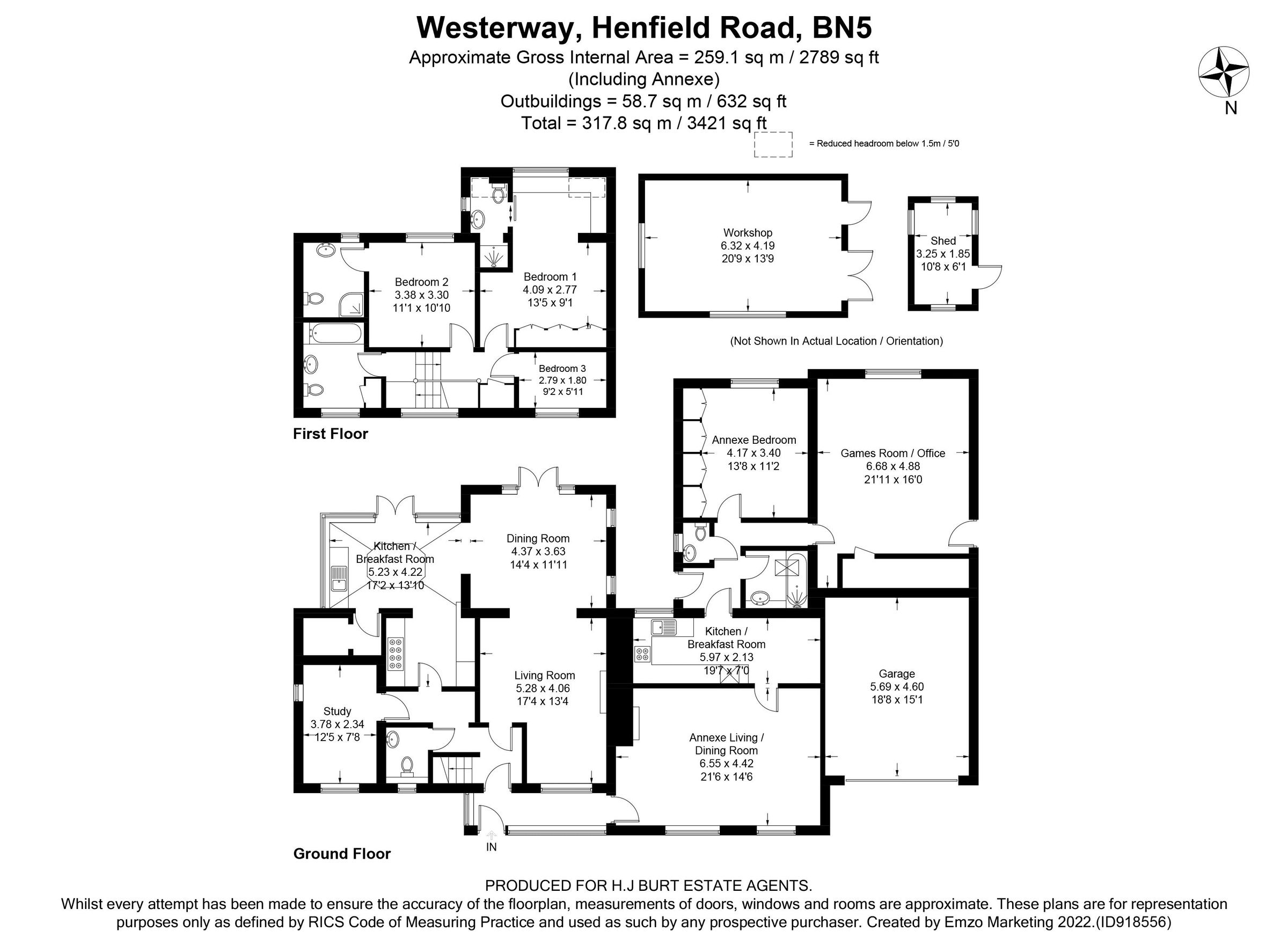 4 bed detached house for sale in Henfield Road, Small Dole, Henfield