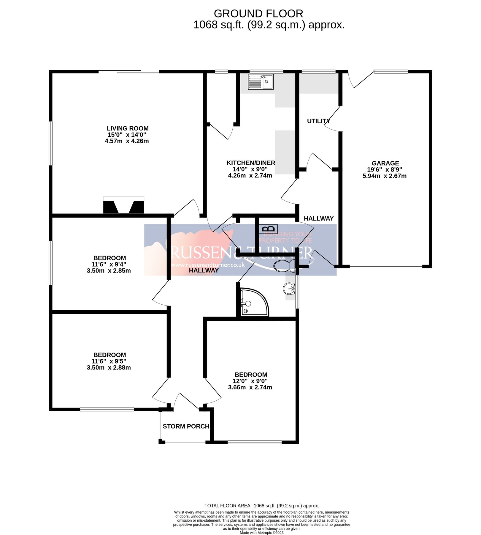 3 bed bungalow for sale in Station Road, Clenchwarton, King's Lynn PE34