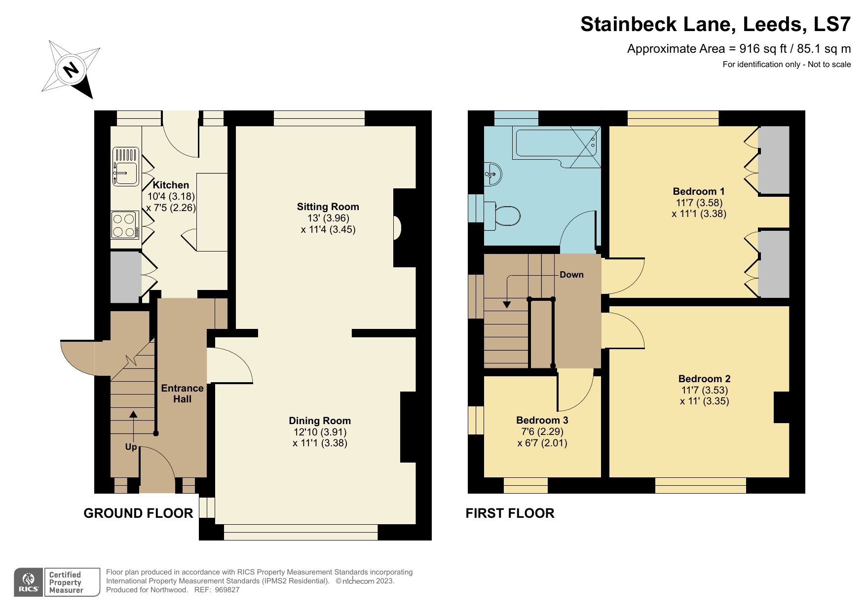 3 bed semidetached house for sale in Stainbeck Lane, Meanwood, Leeds