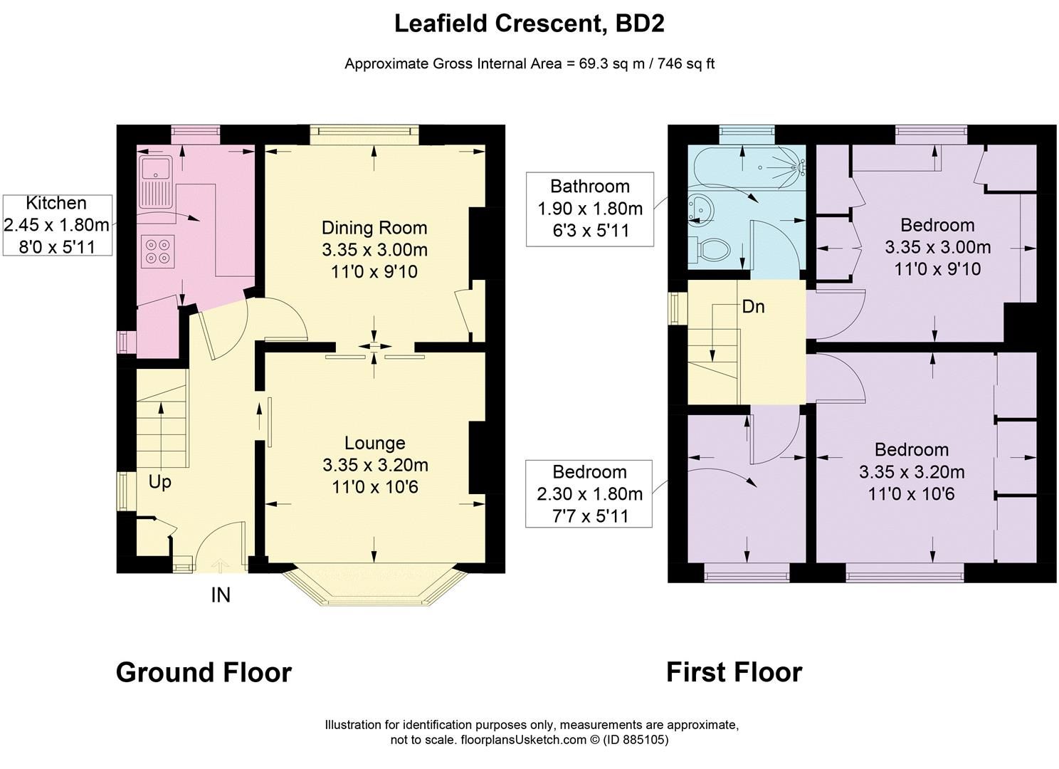 3 bed semidetached house for sale in Leafield Crescent, Eccleshill