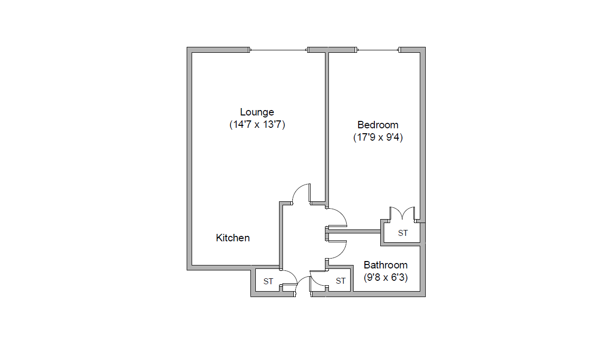 1 bed flat to rent in South Frederick Street, Glasgow City Centre