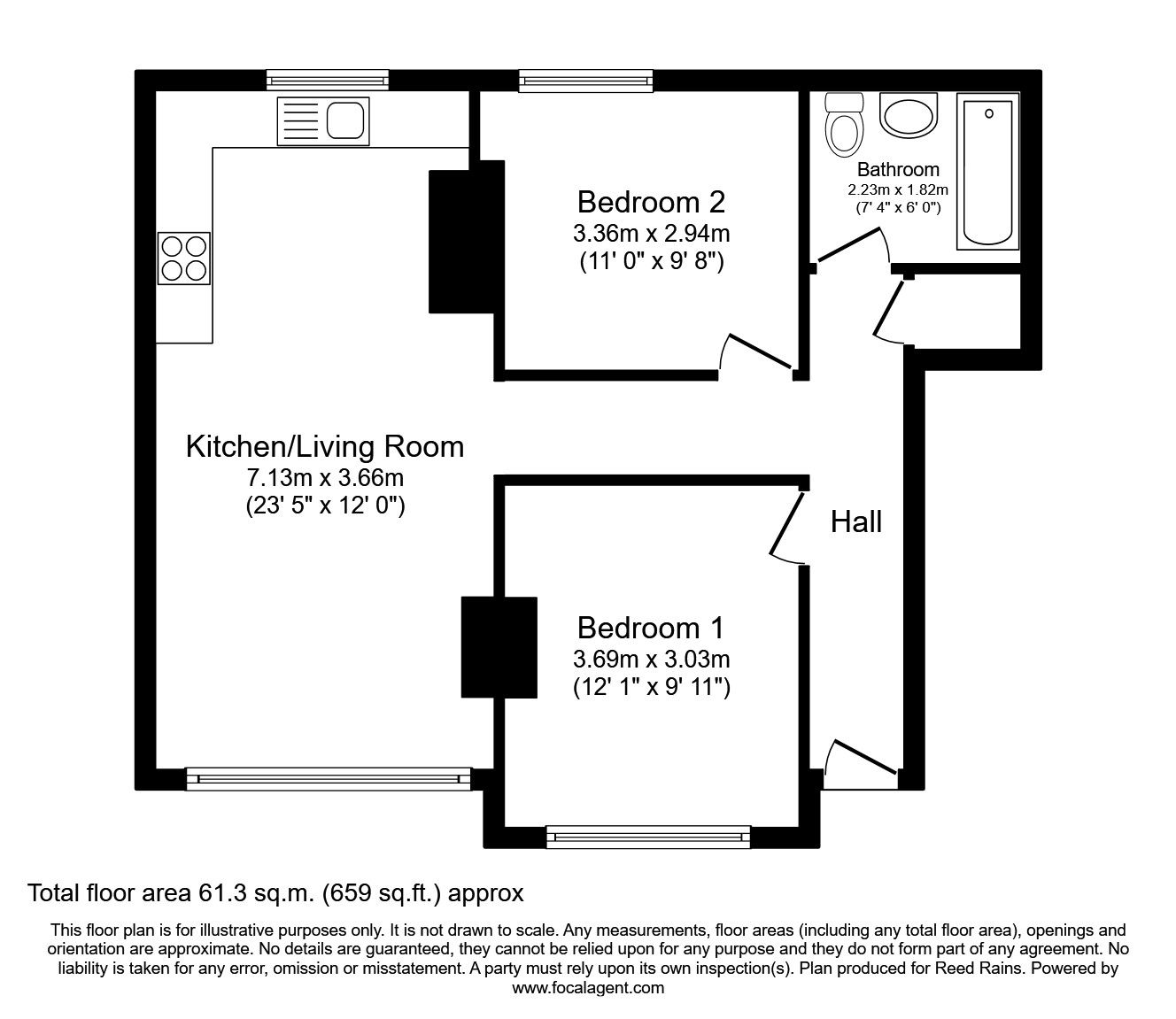 2 bed flat to rent in St. Albans Terrace, Manchester, Greater