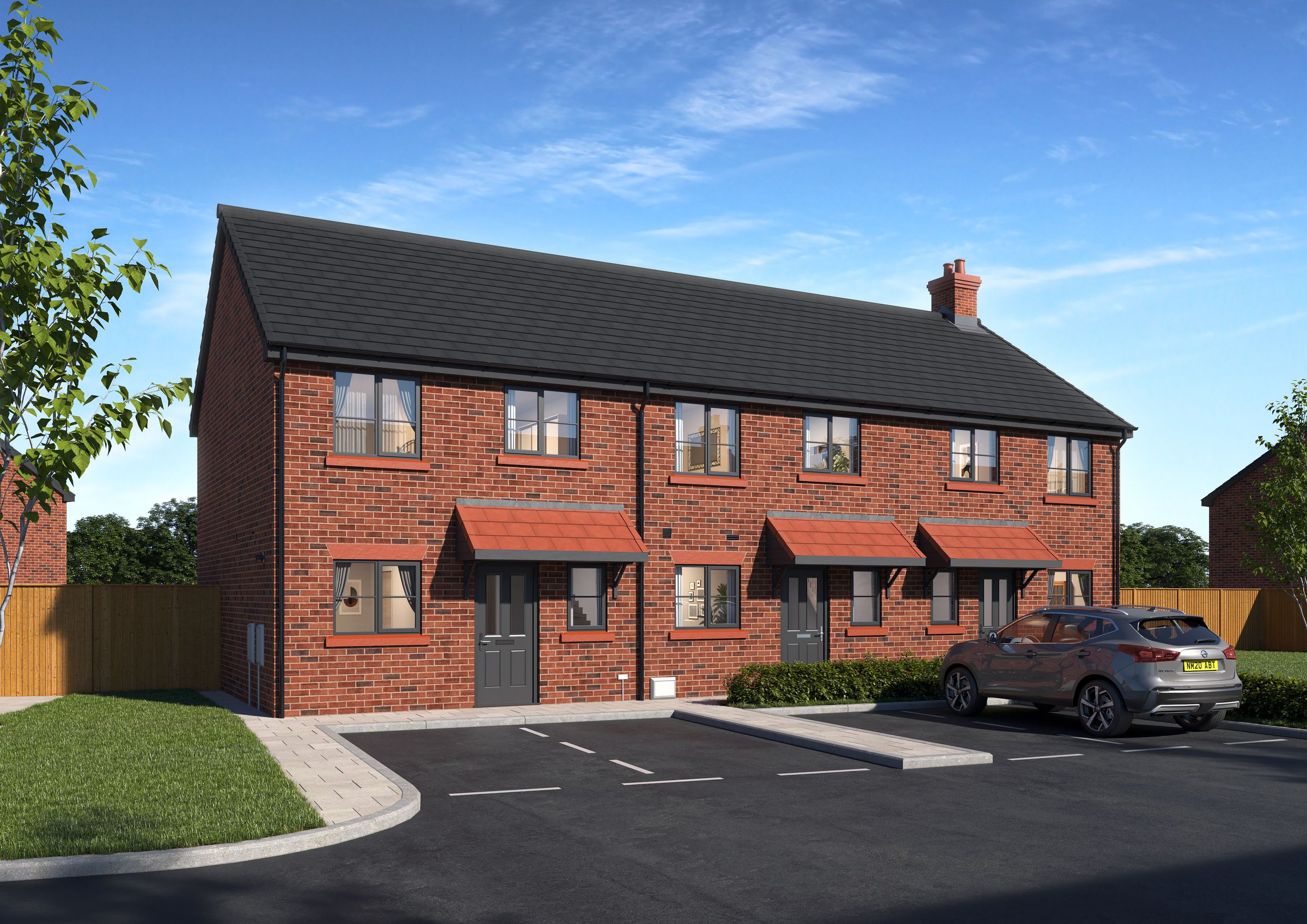 New home, 3 bed end terrace house for sale in Marlborough Close