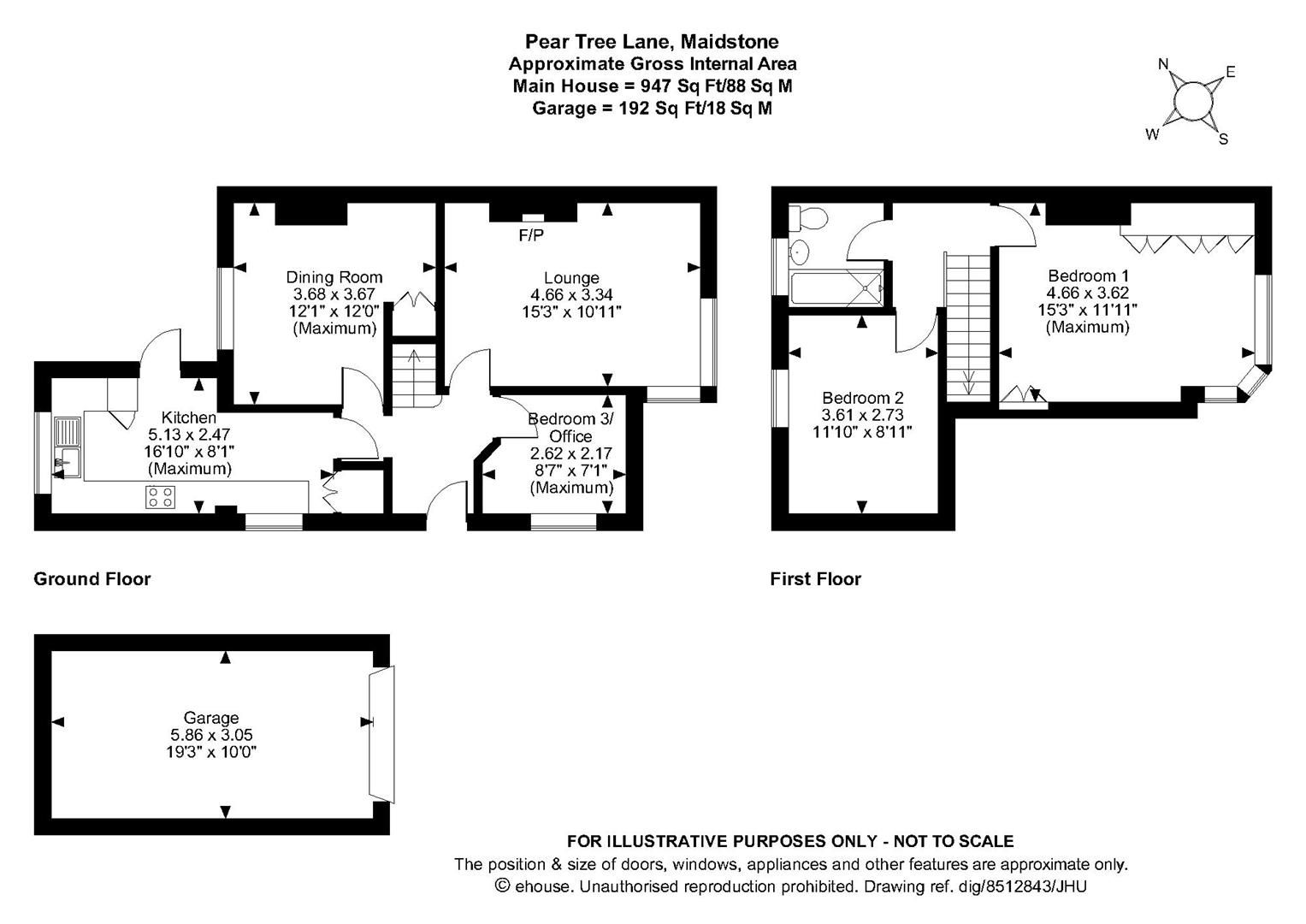 3 bed semidetached house for sale in Pear Tree Lane, Maidstone ME15