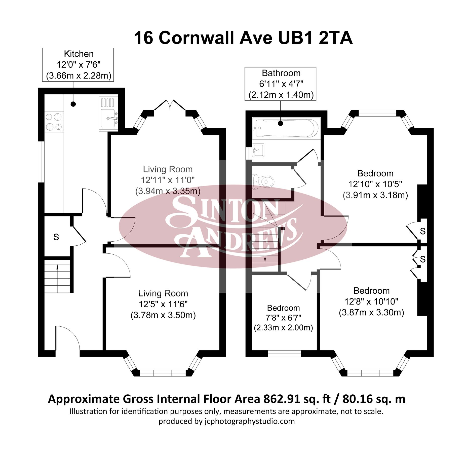 3 bed semidetached house for sale in Cornwall Avenue, Southall UB1