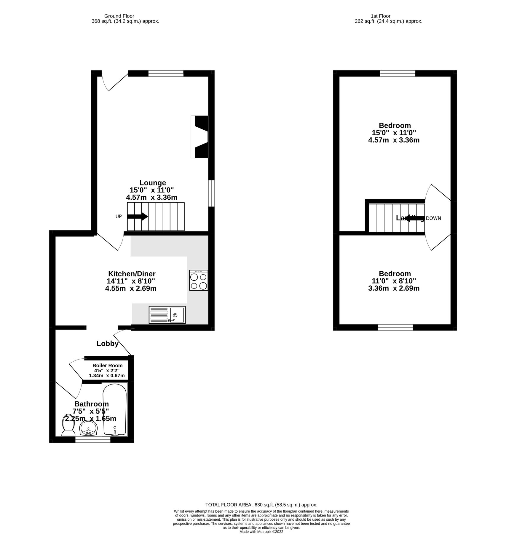2 bed detached house for sale in Lewis Road, Radford Semele, Nr