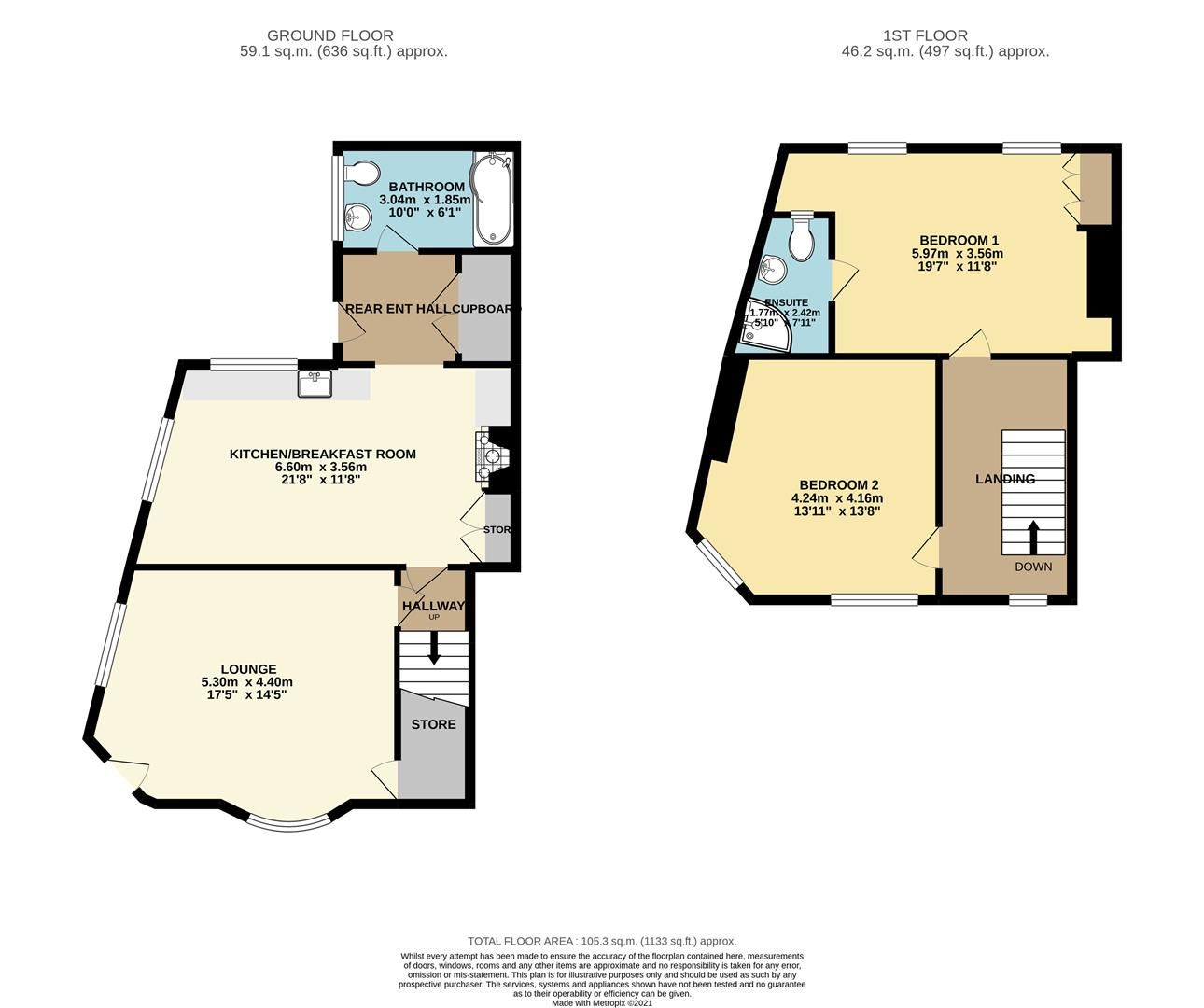 2 bed end terrace house for sale in Station Road, North Wingfield
