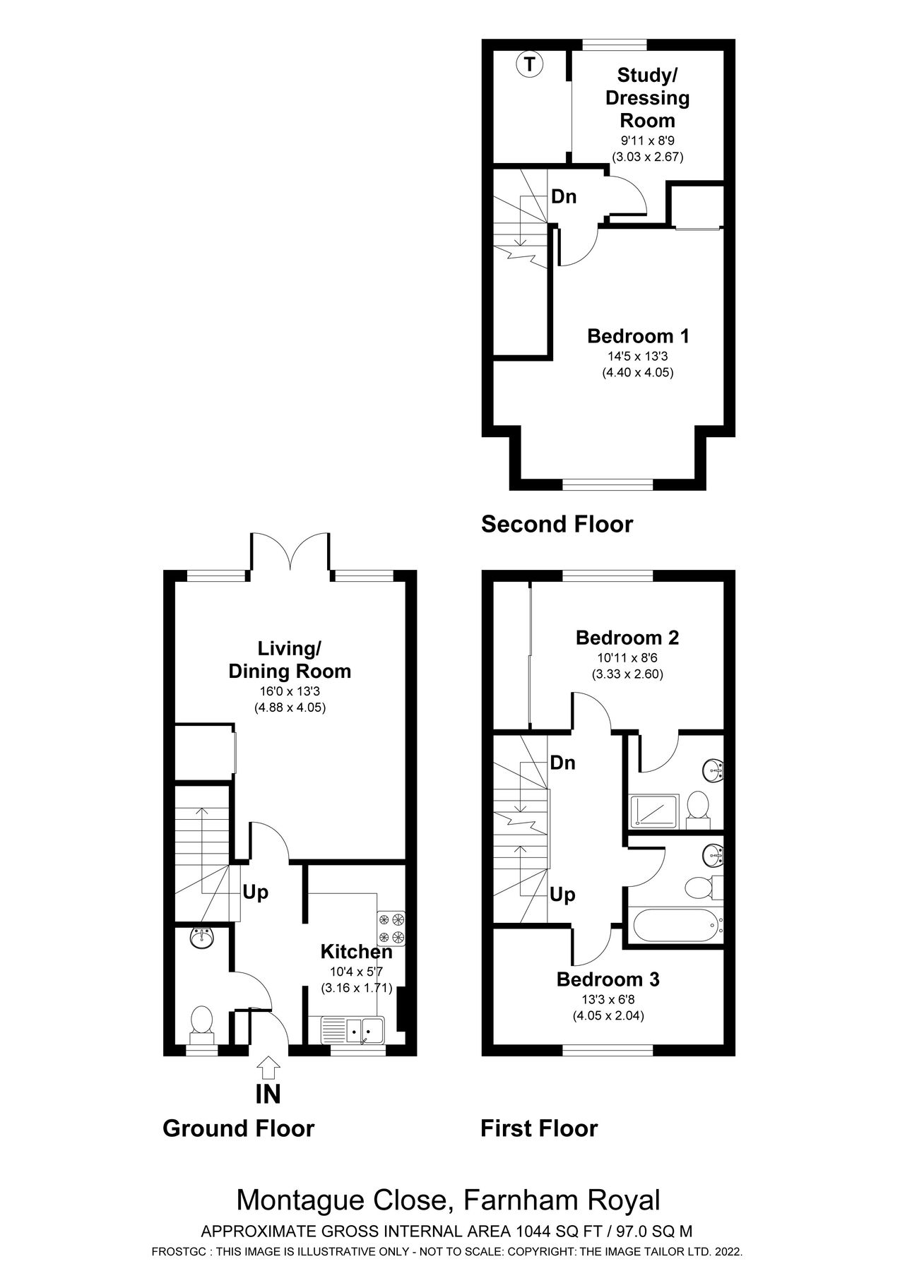 3 bed terraced house for sale in Montague Close, Farnham Royal