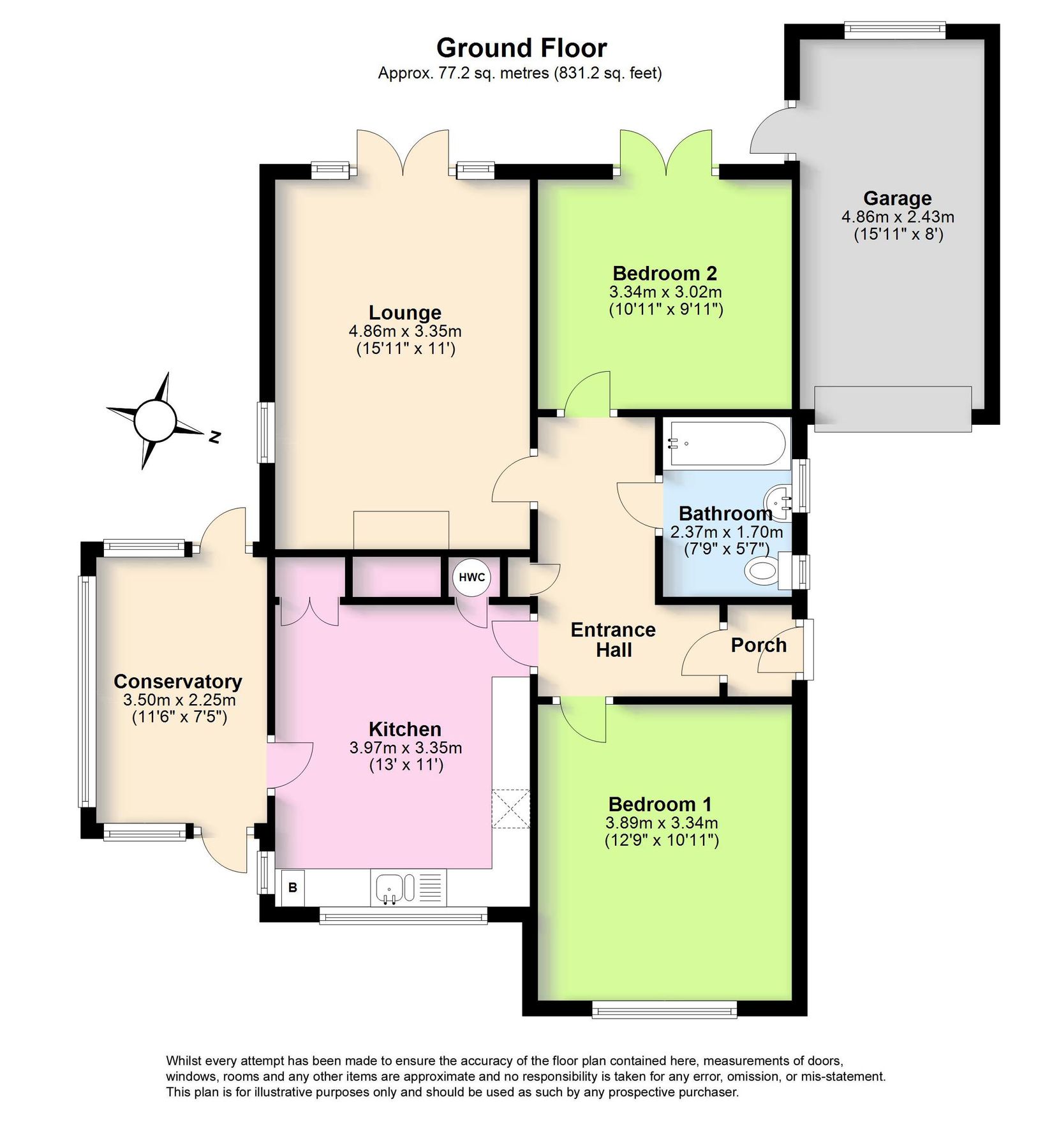 2 bed bungalow for sale in Elm Park, Ferring, Worthing, West Sussex