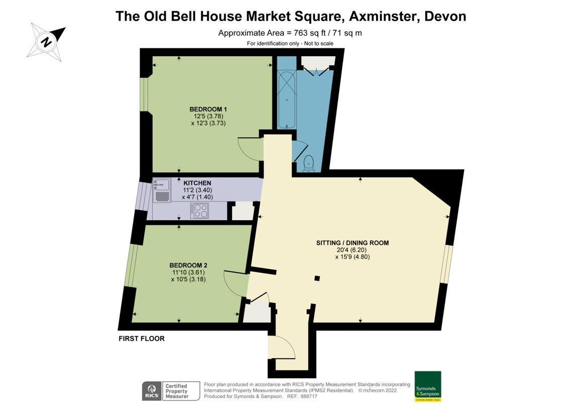 2 bed flat for sale in Market Square, Axminster, Devon EX13 Zoopla