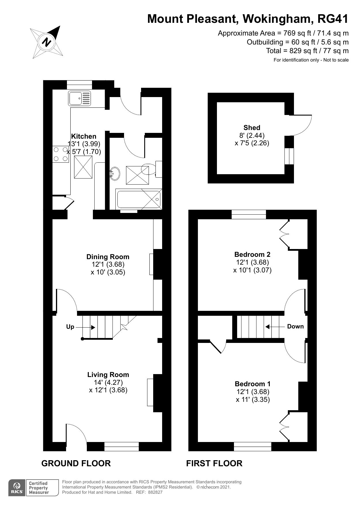 2 bed terraced house for sale in Mount Pleasant, Wokingham, Berkshire