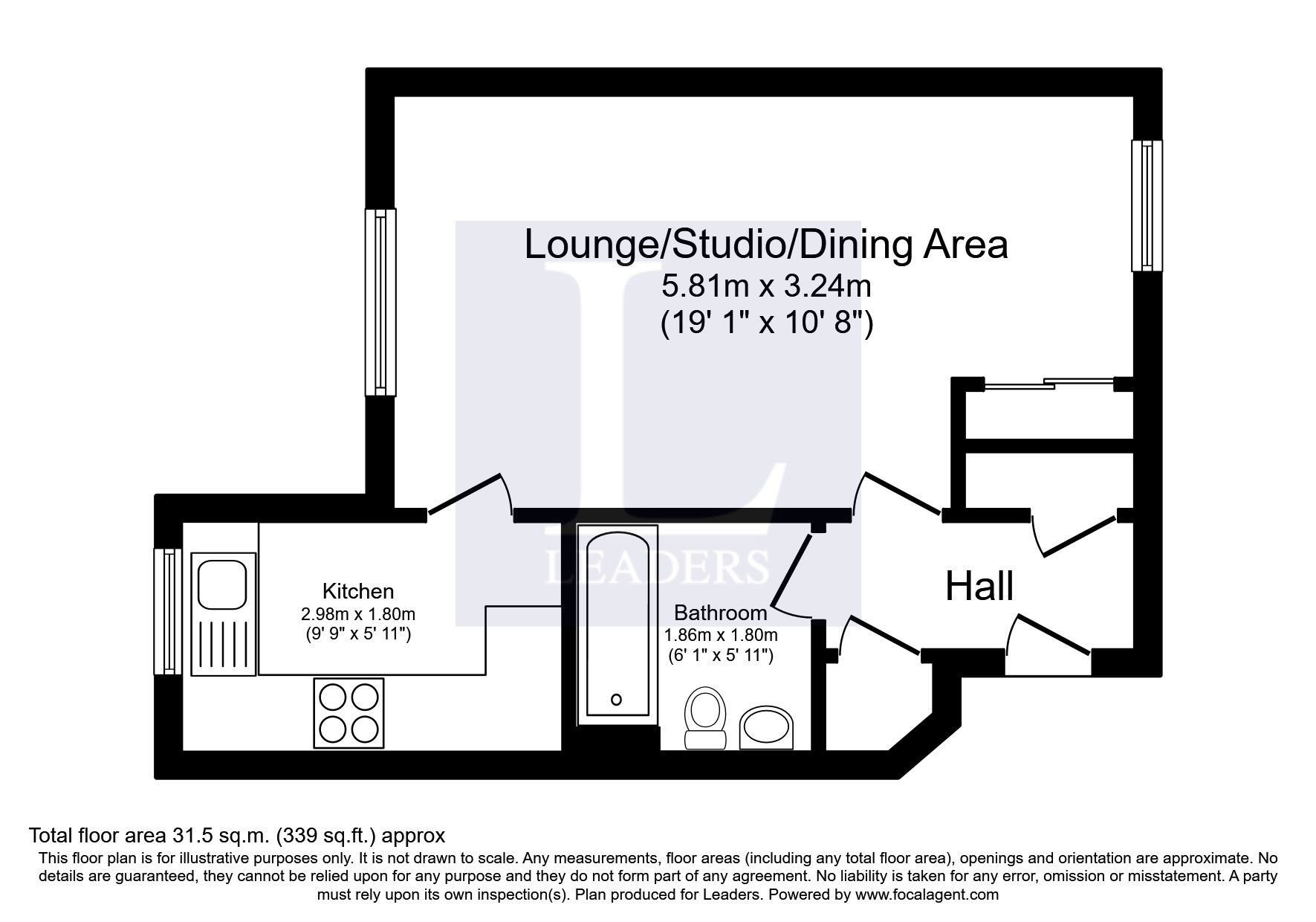 Studio to rent in Inkerman Road, Knaphill, Woking GU21 Zoopla