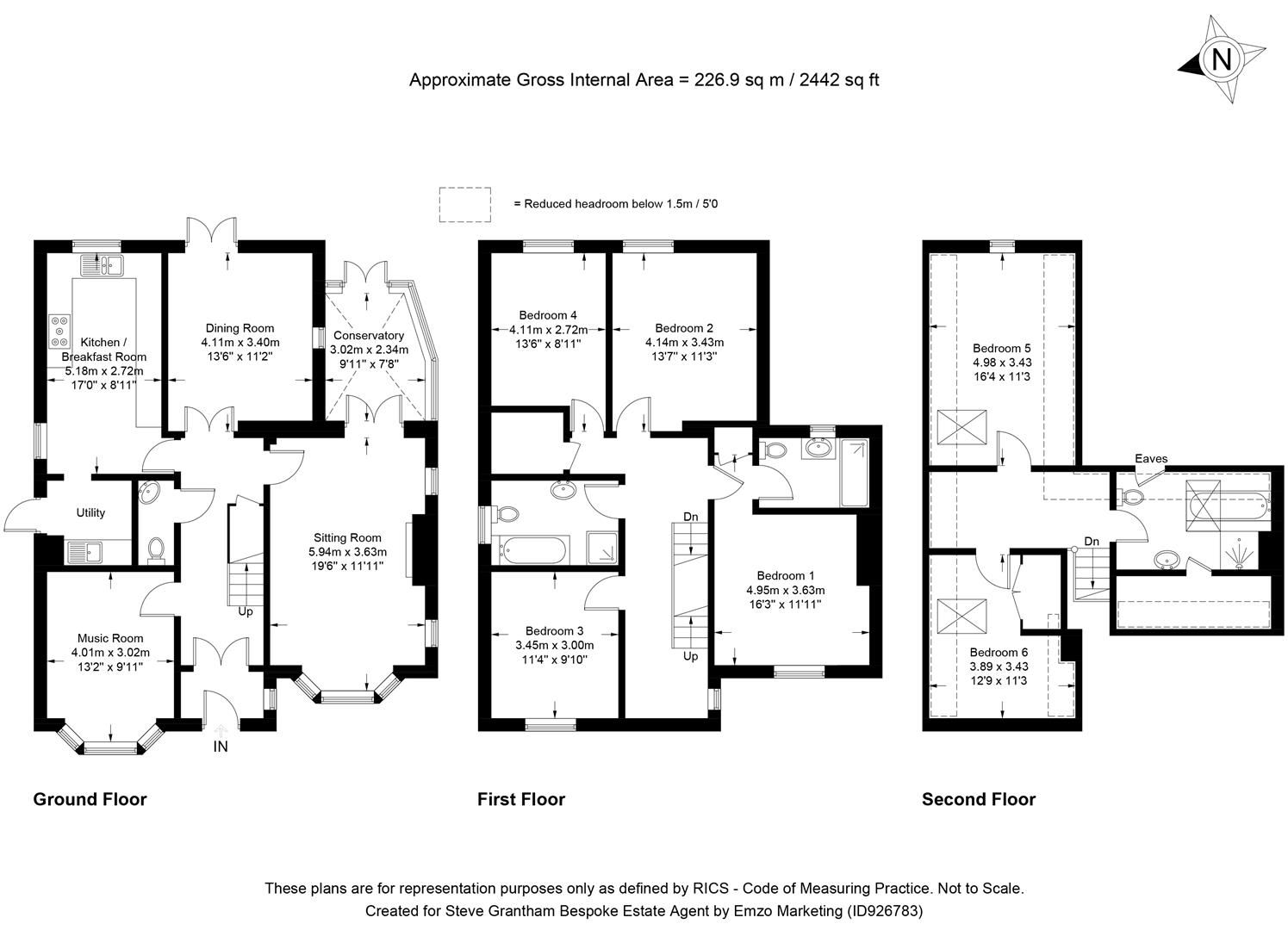 6 bed detached house for sale in Durrants Road, Rowland's Castle PO9