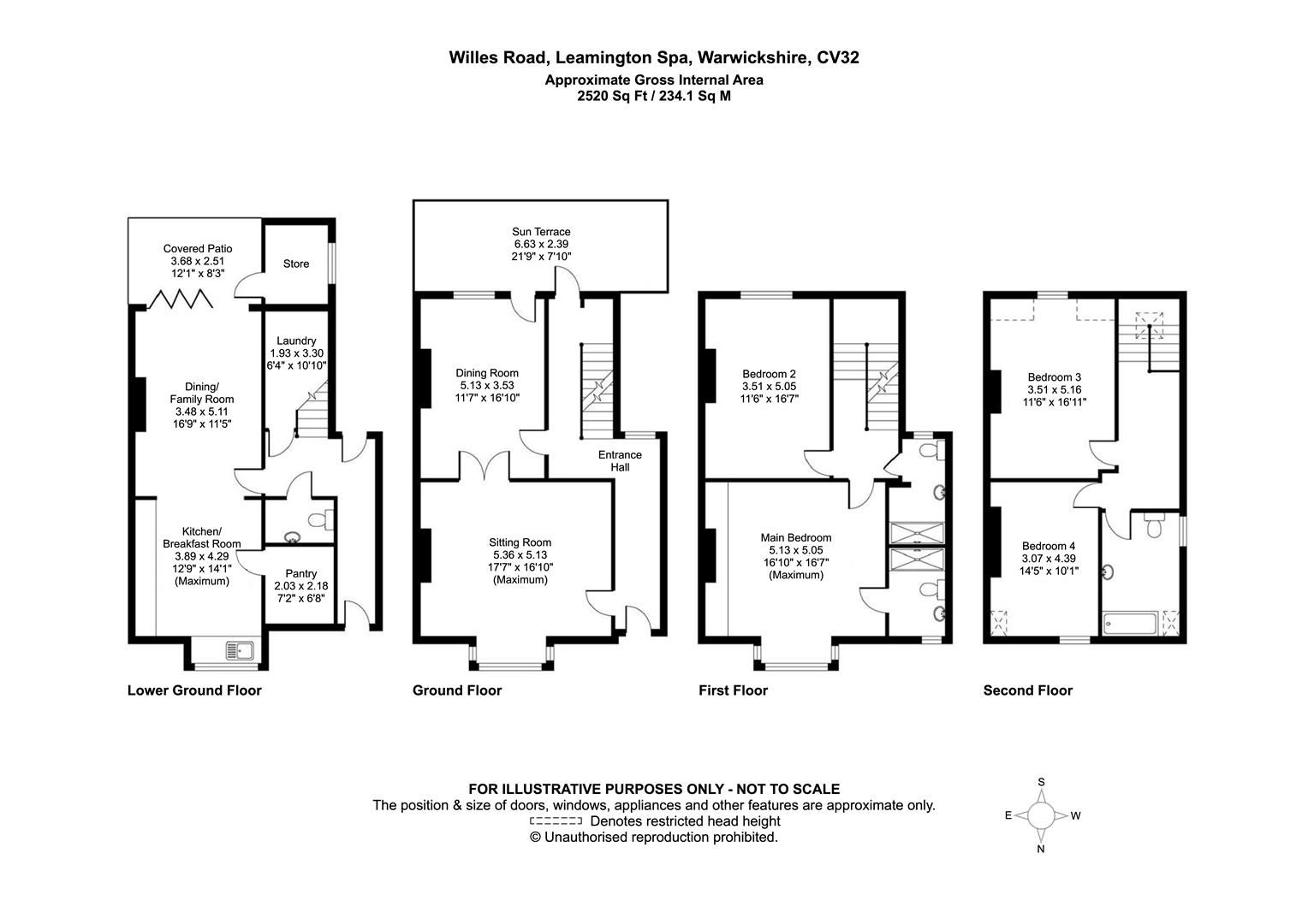 4 bed town house for sale in Willes Road, Leamington Spa, Warwickshire