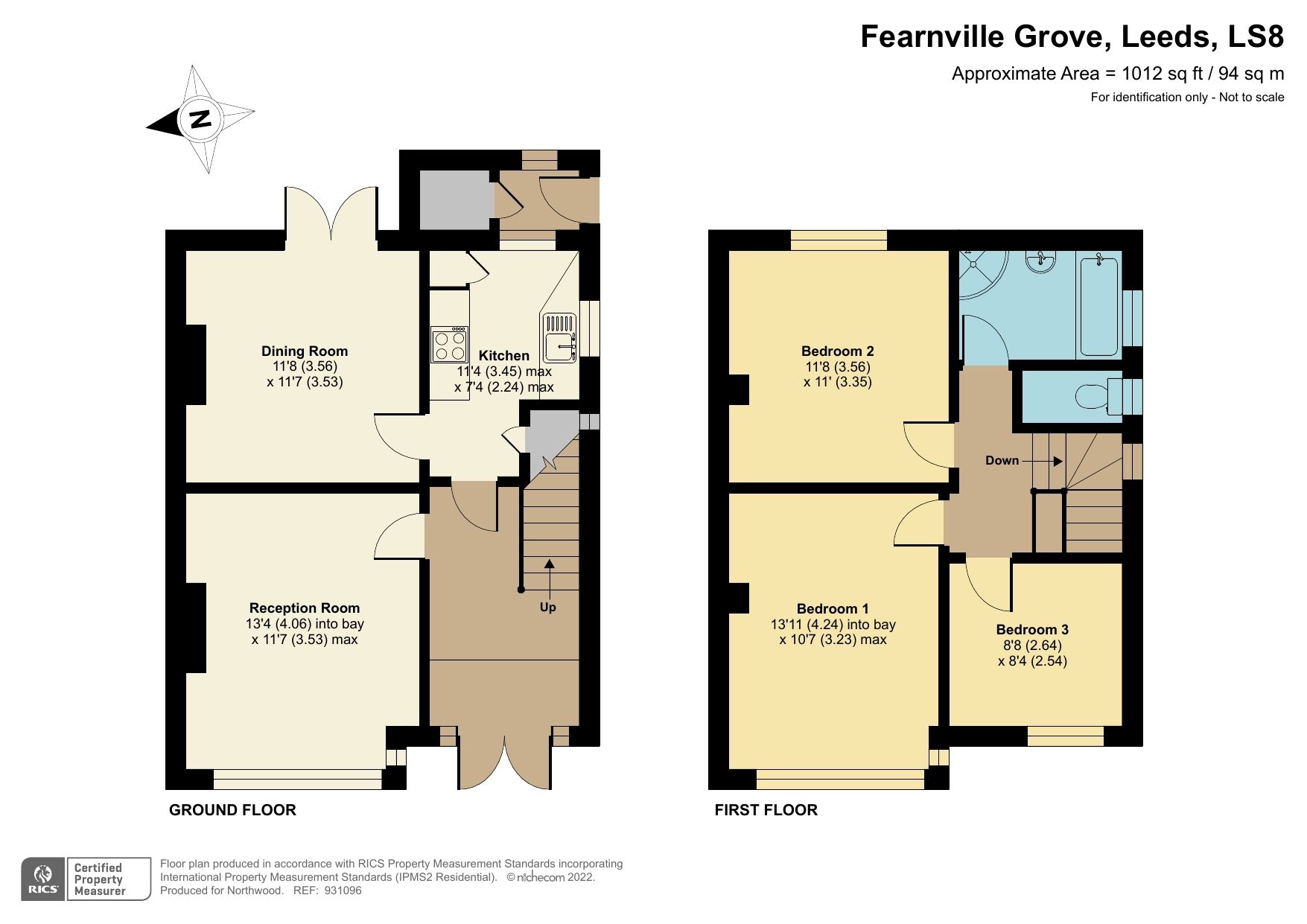 3 bed semidetached house for sale in Fearnville Grove, Oakwood, Leeds