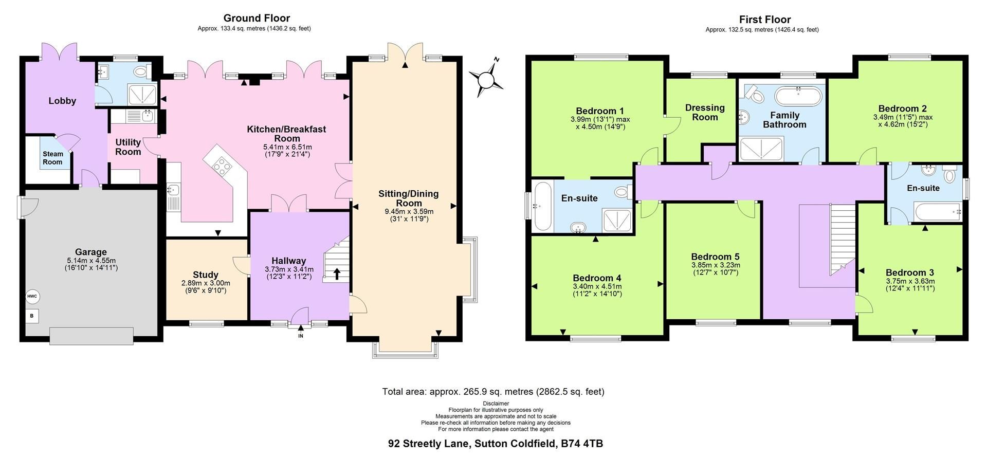 5 bed detached house for sale in Streetly Lane, Sutton Coldfield B74