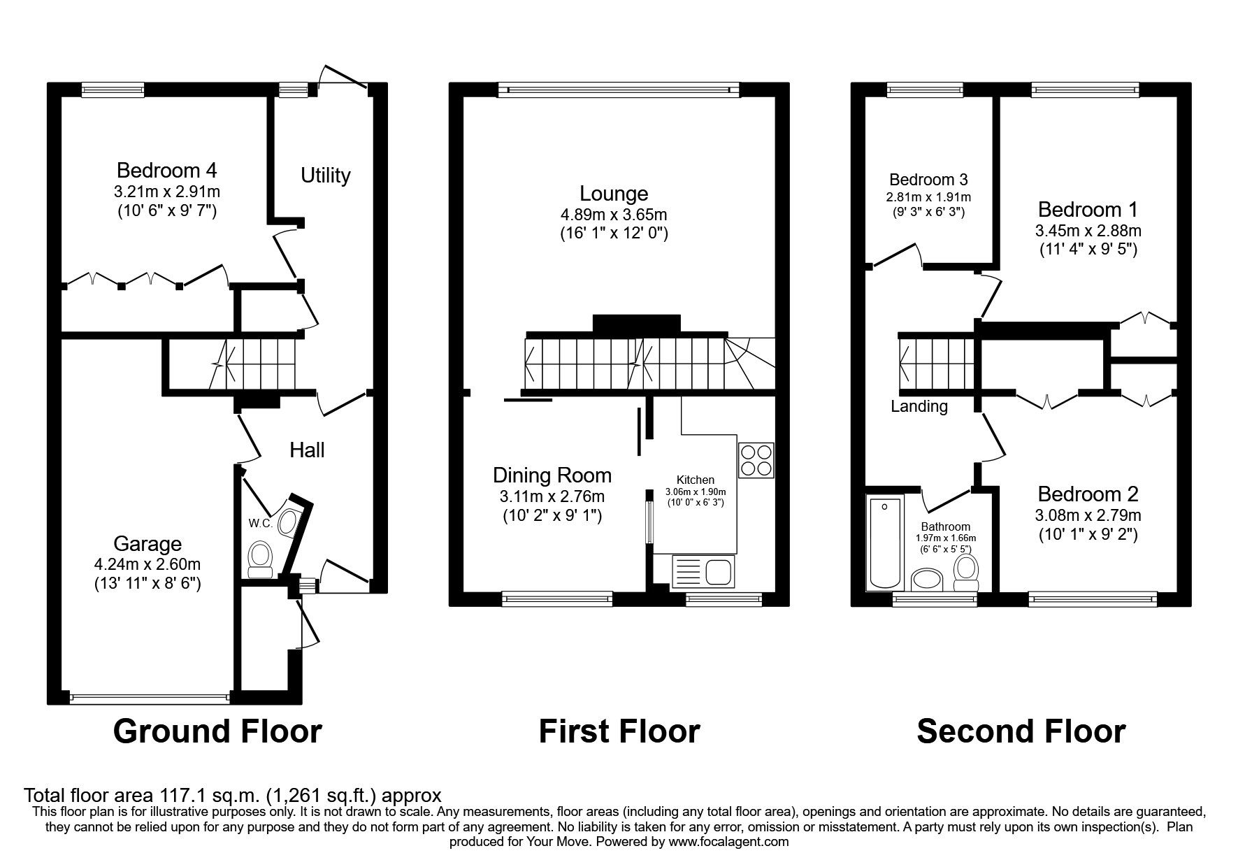 4 bed terraced house for sale in Punch Croft, New Ash Green, Longfield