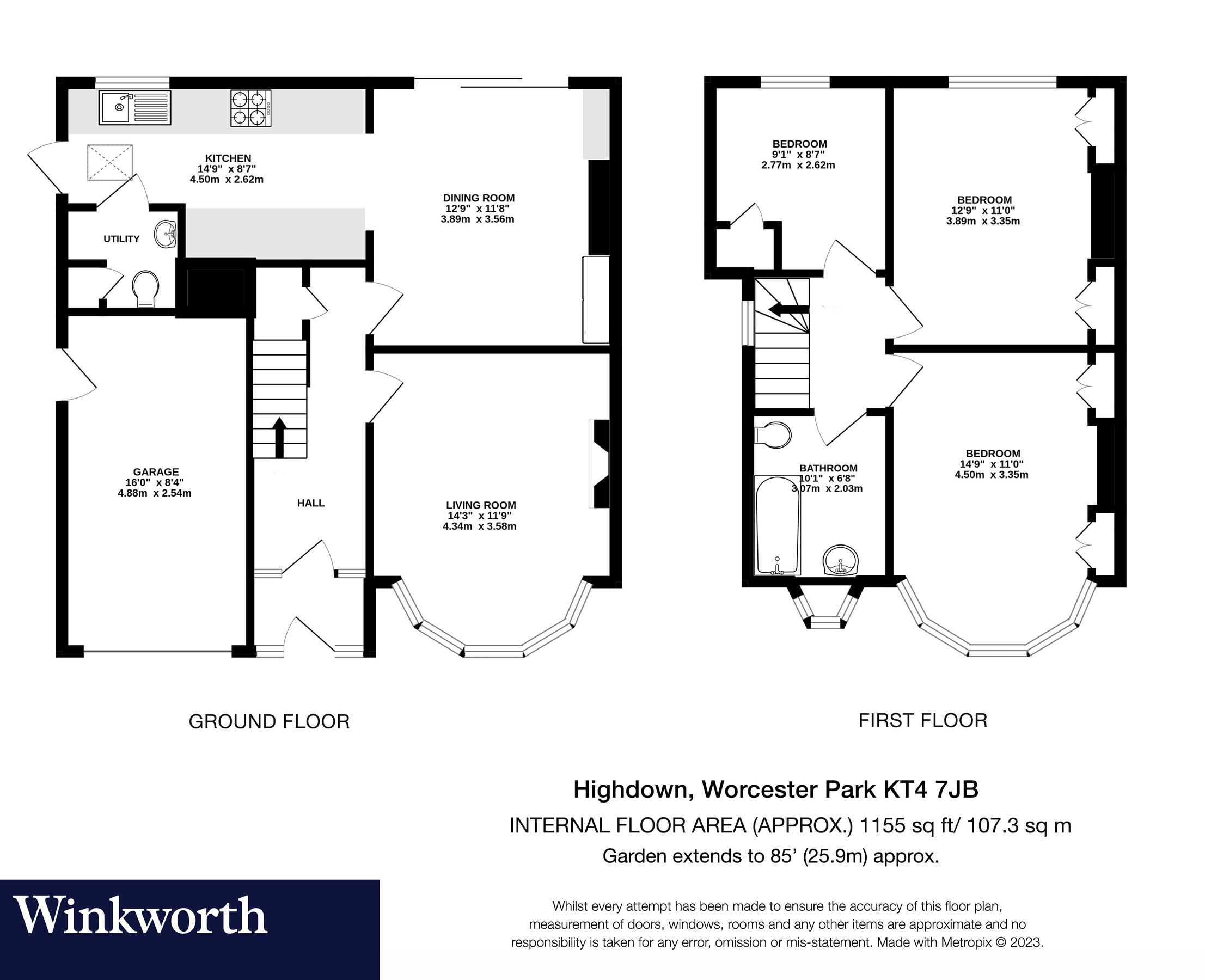 3 bed semidetached house for sale in Highdown, Worcester Park KT4 Zoopla
