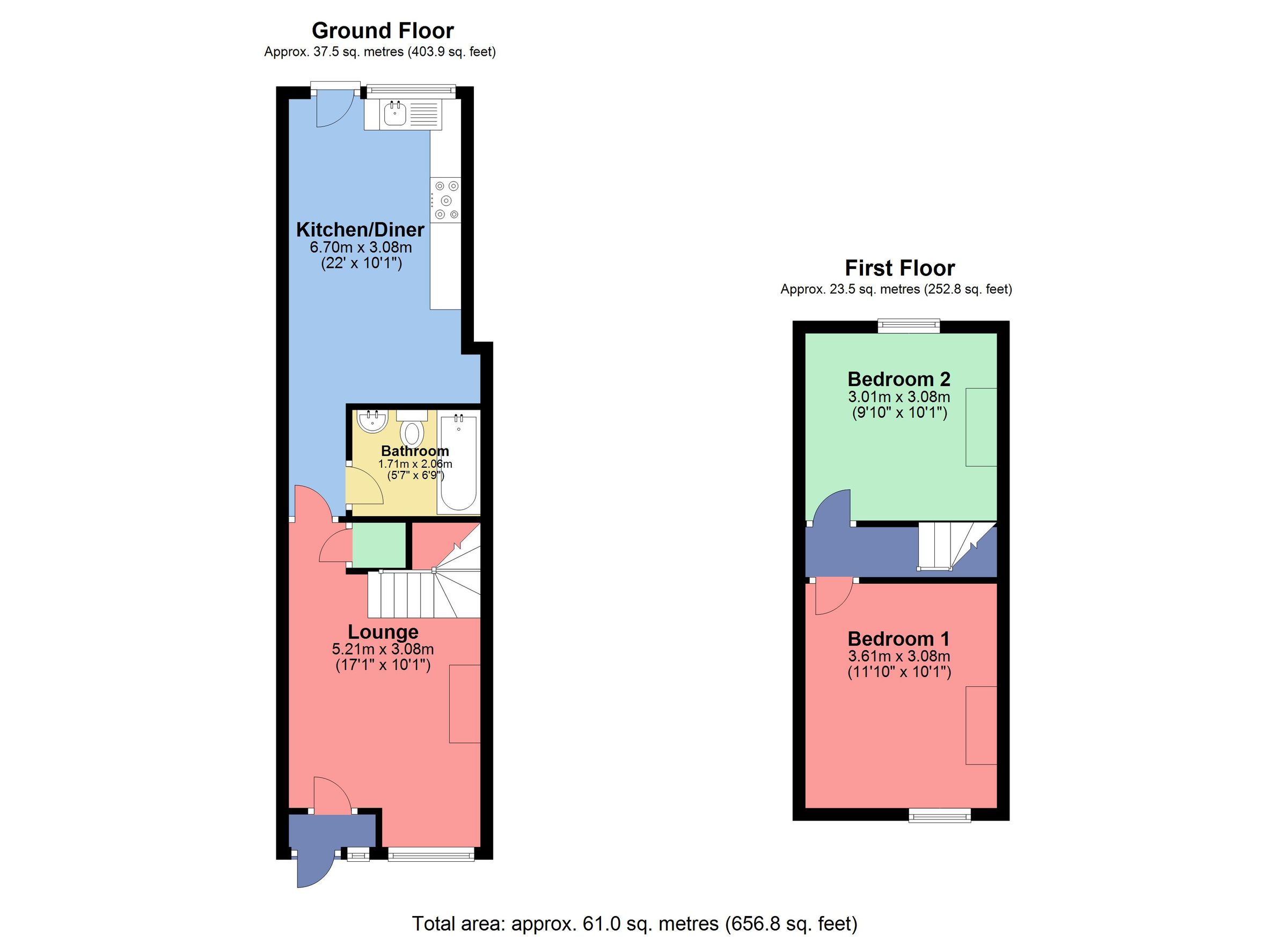 2 bed terraced house for sale in Sparrows Herne, Bushey, Hertfordshire