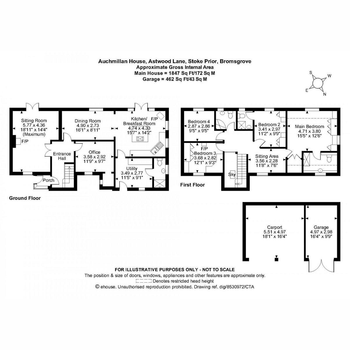 4 bed detached house for sale in Astwood Lane, Stoke Prior, Bromsgrove Worcestershire B60 Zoopla