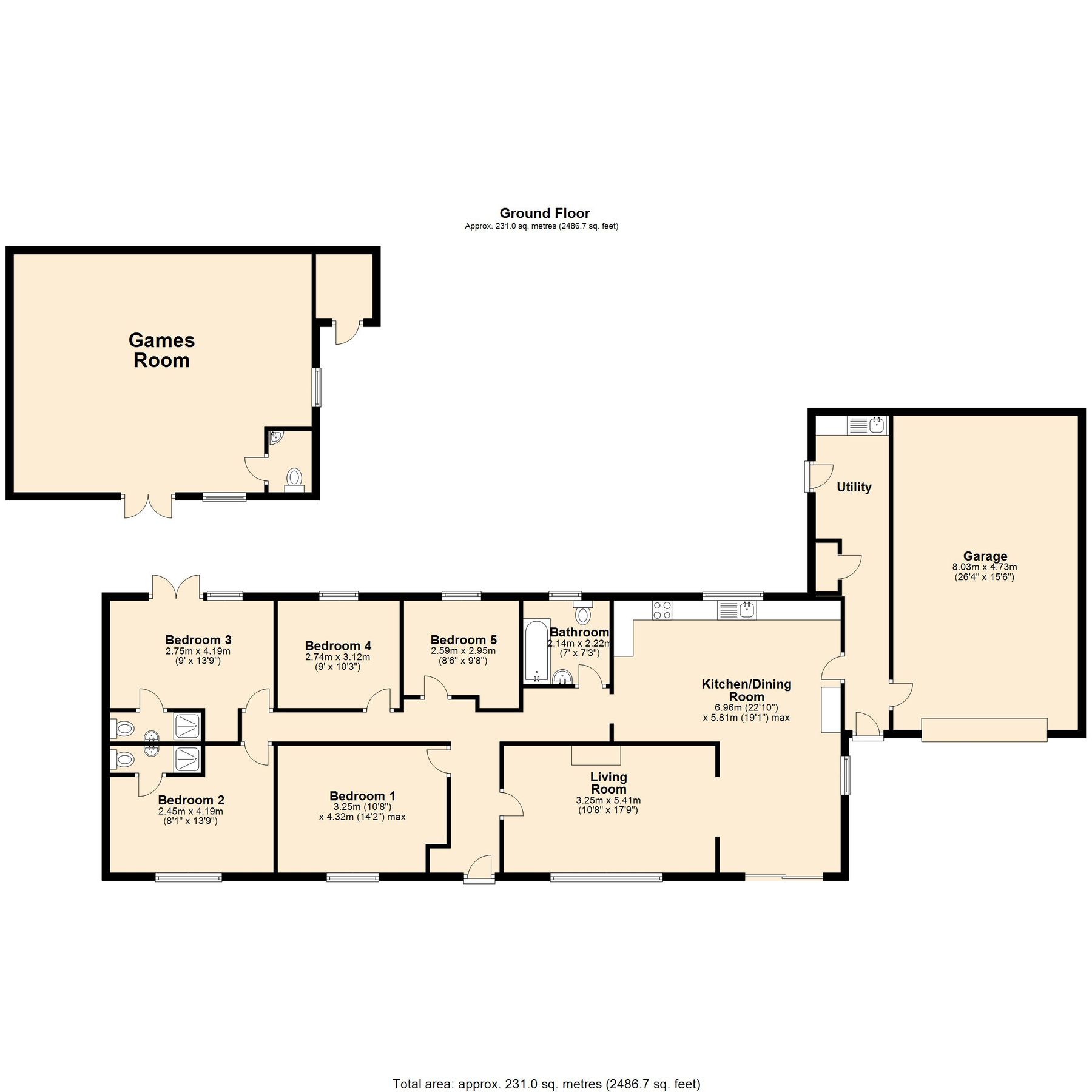 5 bed bungalow for sale in Cross Inn, Llandysul, Cross Inn, Llandysul