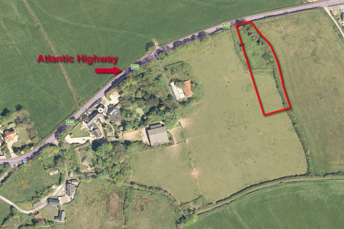 Land for sale in Plot D, Atlantic Highway, Horns Cross, Bideford