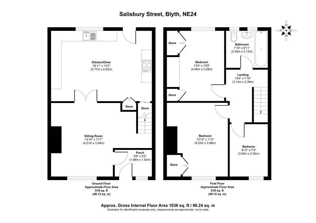 3 bed terraced house for sale in Salisbury Street, Blyth