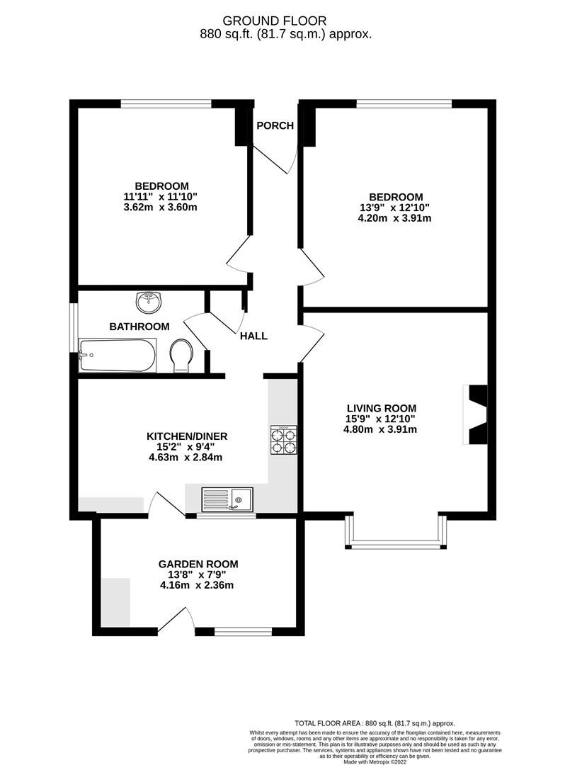 2 bed detached bungalow for sale in The Hill, Glapwell, Chesterfield