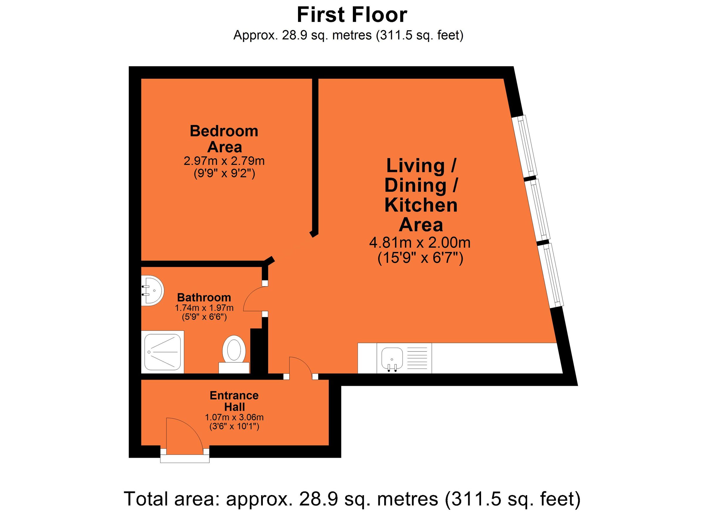 1 bed property to rent in Apartment 7 Brunskill House, Rear Of 57