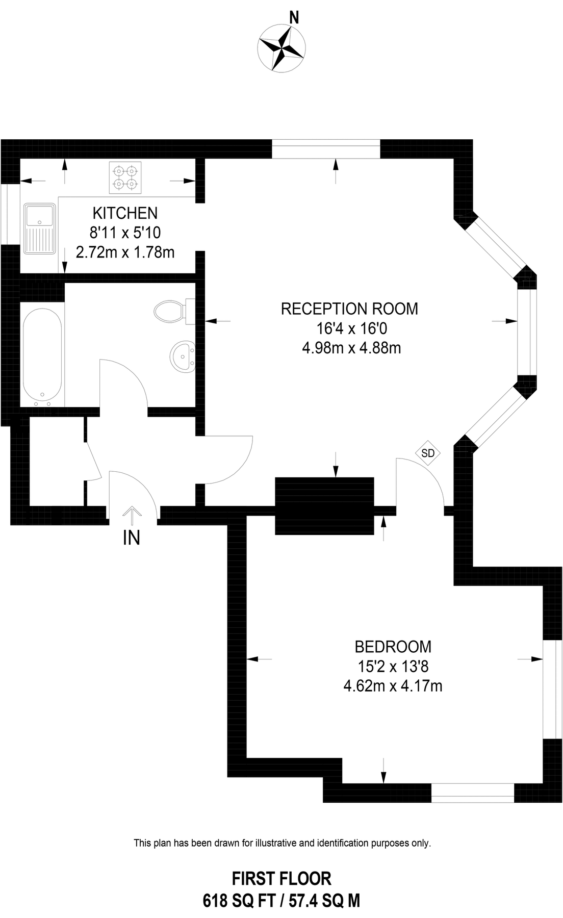 1 bed flat to rent in Walpole Road, Surbiton KT6 Zoopla