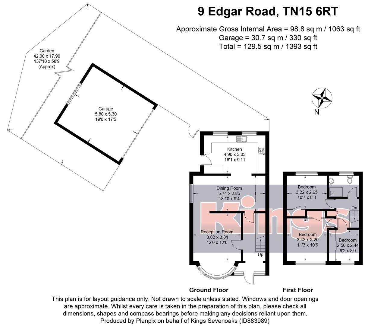 3 bed semidetached house for sale in Edgar Road, Kemsing, Sevenoaks