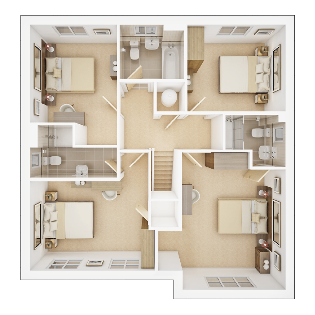 New home, 4 bed detached house for sale in "The Wortham Plot 18" at