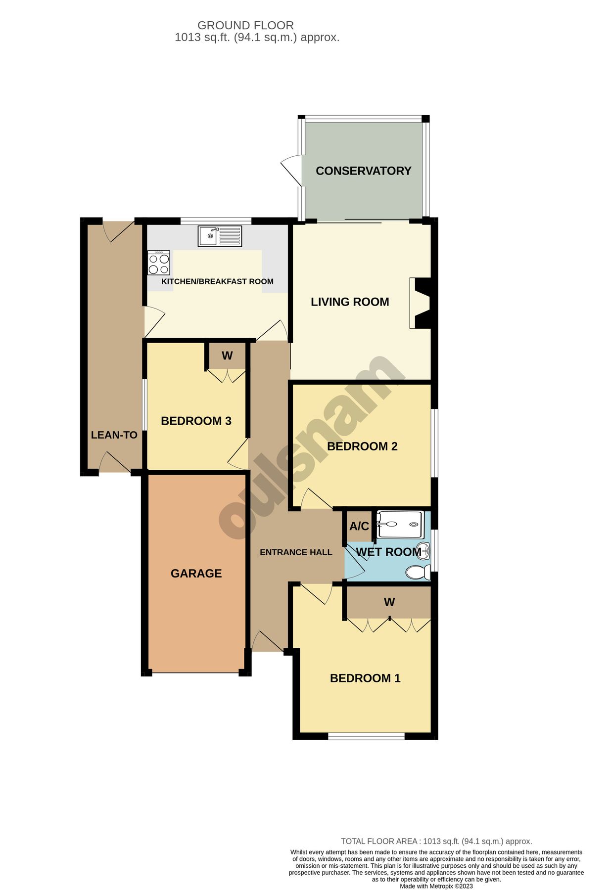 3 bed bungalow for sale in Cloverdale, Stoke Prior, Bromsgrove