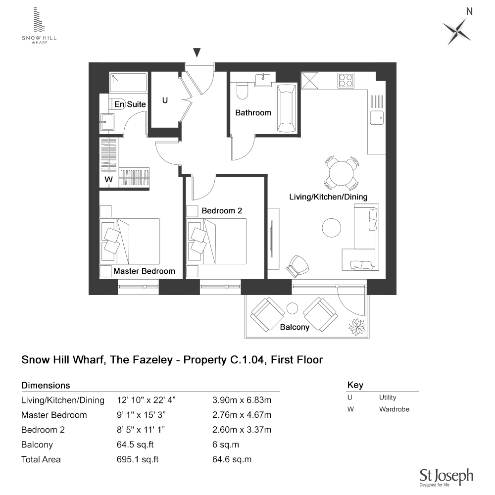 2 bed flat to rent in The Fazeley, Snow Hill Wharf, Shadwell Street